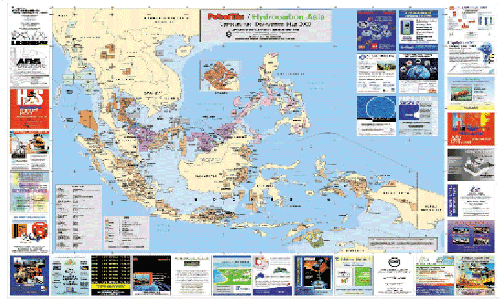 亚洲海洋石油开发分布图（含南海南沙群岛部分）