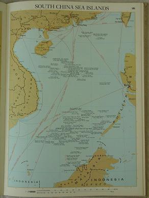 1974年英国《泰晤士中国地图集》南海诸岛图