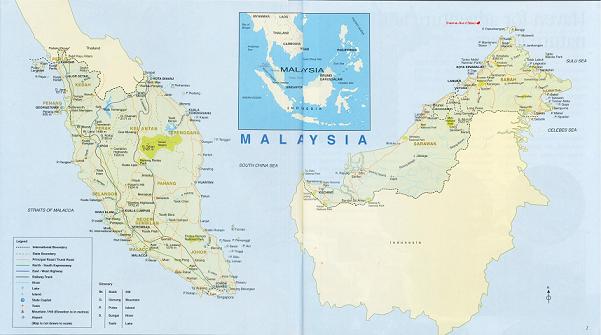 马来西亚地图2005 Malaysia Map in 2005
